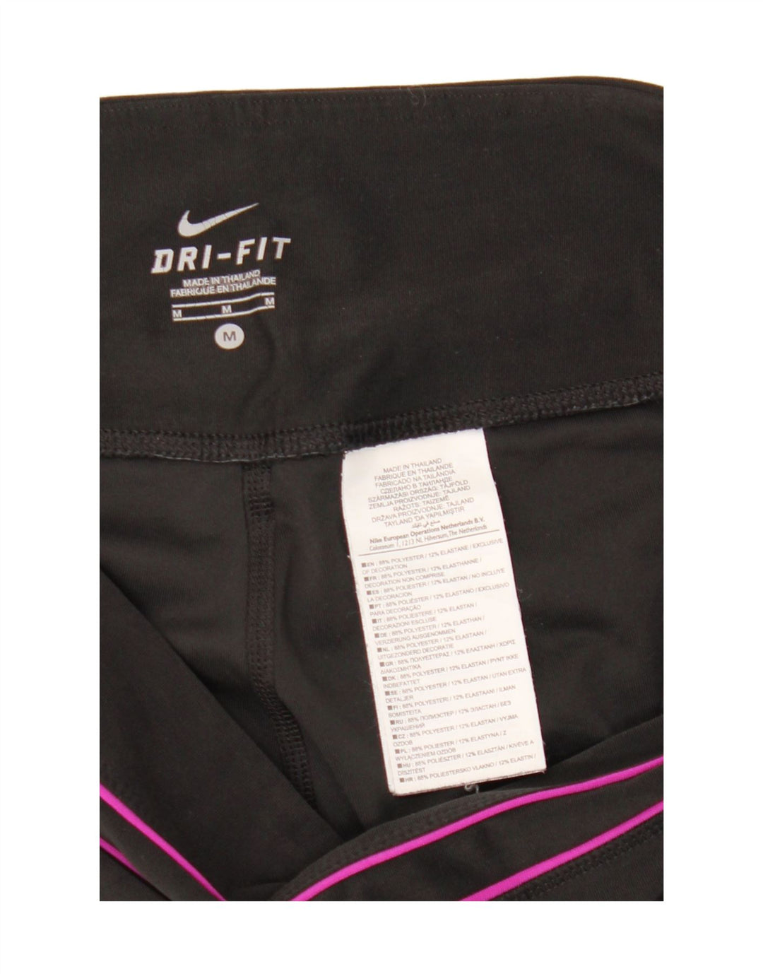 Nike Ženske Dri Fit Capri Trenirke Hlače UK 14 Srednji crni poliester