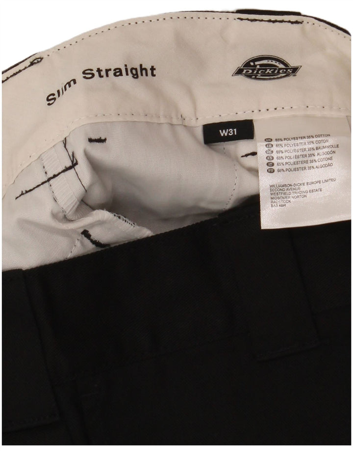 Dickies muške ravne uske chino kratke hlače W31 srednje crne boje od poliestera