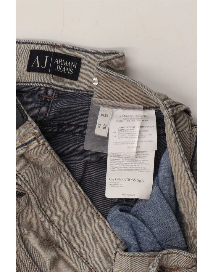 Armani ženske uske traperice W28 L29 sivi pamuk