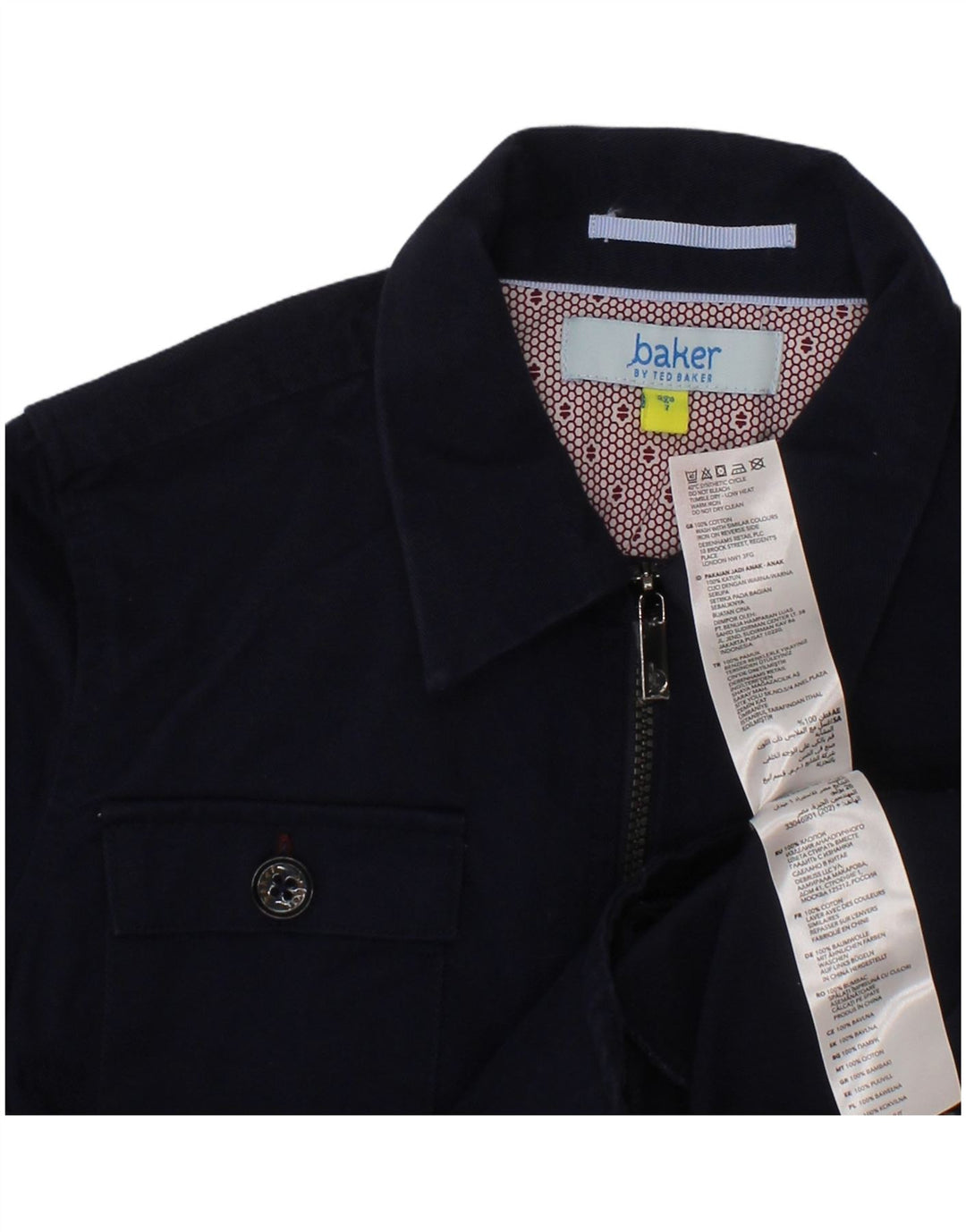 TED BAKER Majica od flanela za dječake 6-7 godina, tamnoplavi pamuk