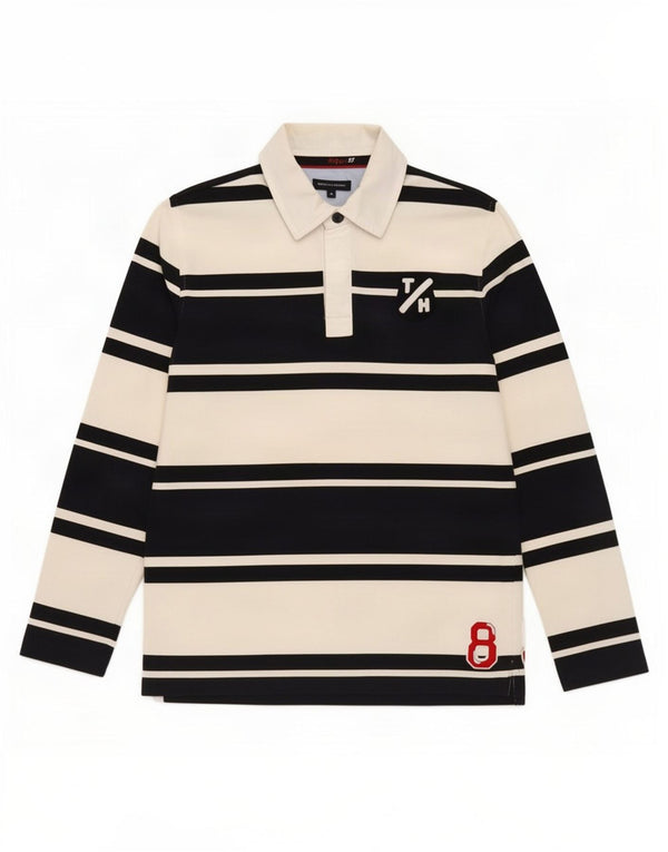 Tommy Hilfiger Ragbi polo majica za dječake 13-14 godina s bijelim prugama