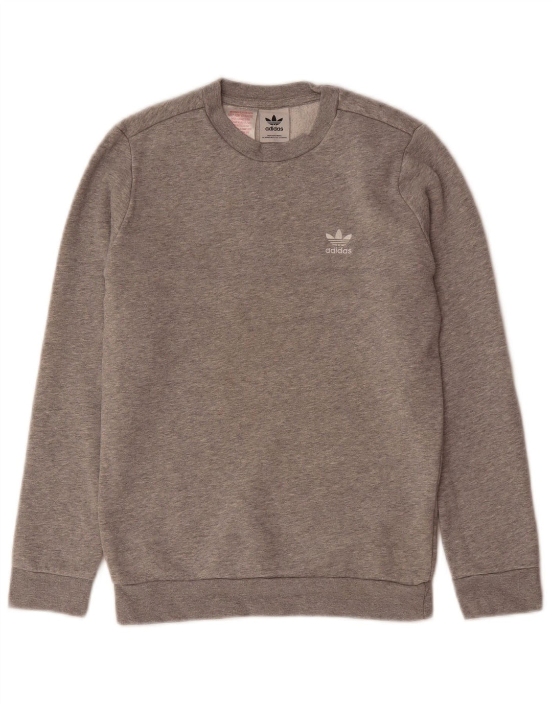 ADIDAS Boys Sweatshirt Jumper 9-10 Years Grey Cotton