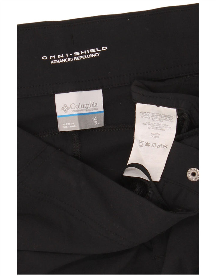 COLUMBIA Ženske Omni-Shield Chino kratke hlače US 14 XL W36 crni najlon