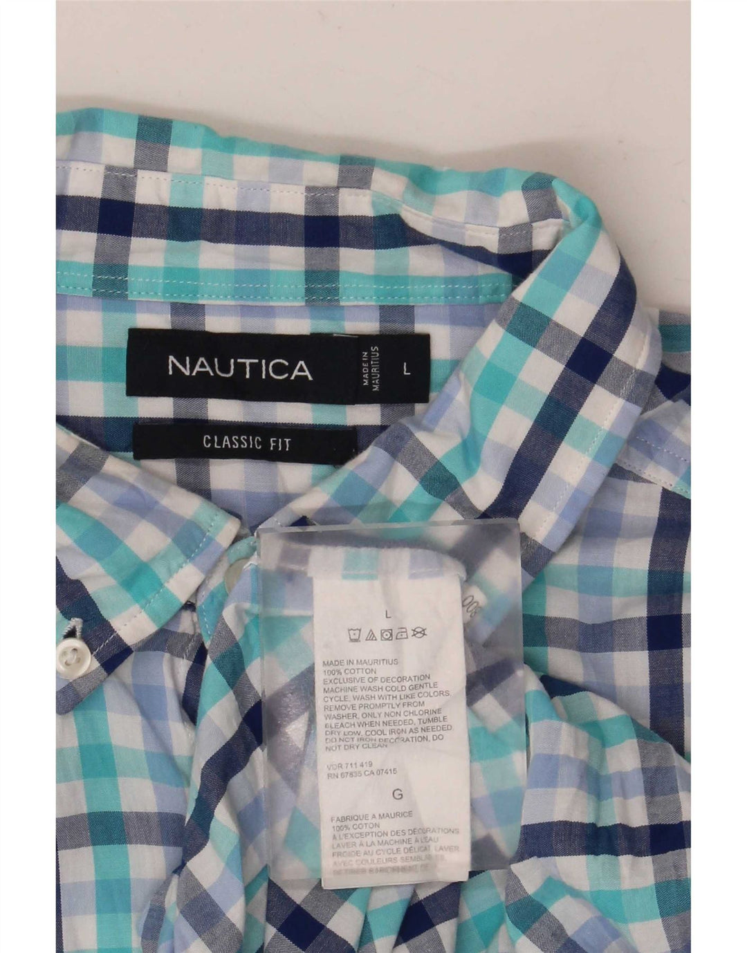 Nautica muška klasična košulja velikog plavog kariranog pamuka