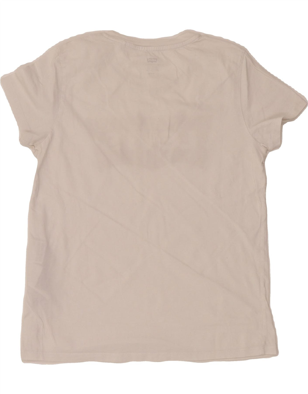 LEVI'S Womens Graphic T-Shirt Top UK 14 Medium White Cotton Vintage Levi's and Second-Hand Levi's from Messina Hembry 