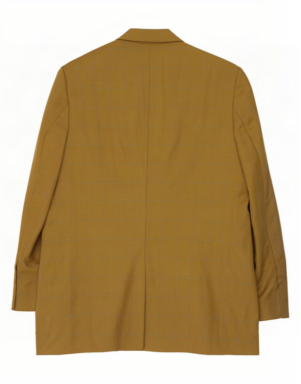 Marks & Spencer muški dugi sako s 3 gumba UK 44 XL zlatni karirani