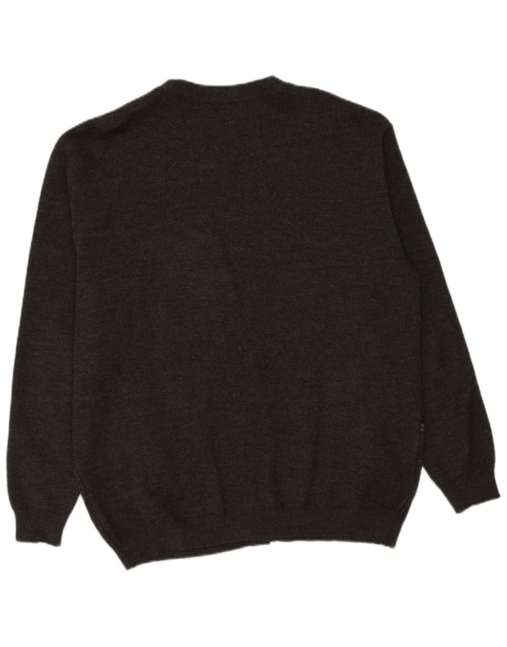 Vintage muški vuneni pulover XL na sive pruge
