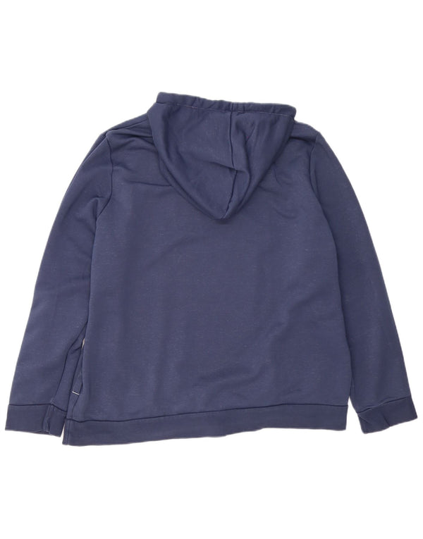 Adidas ženska majica s kapuljačom s kapuljačom UK 24/26 2XL tamnoplavi pamuk
