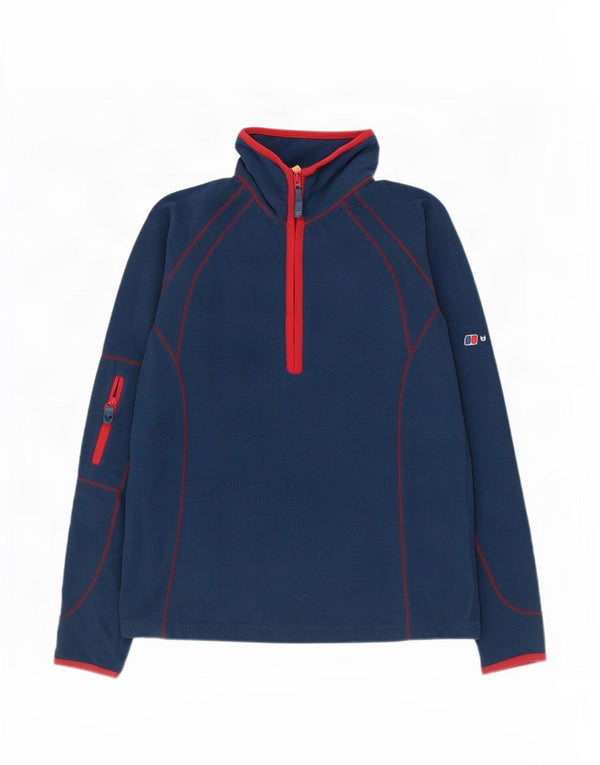 Berghaus ženski flis džemper s patentnim izrezom UK 10 Small Blue Colourblock
