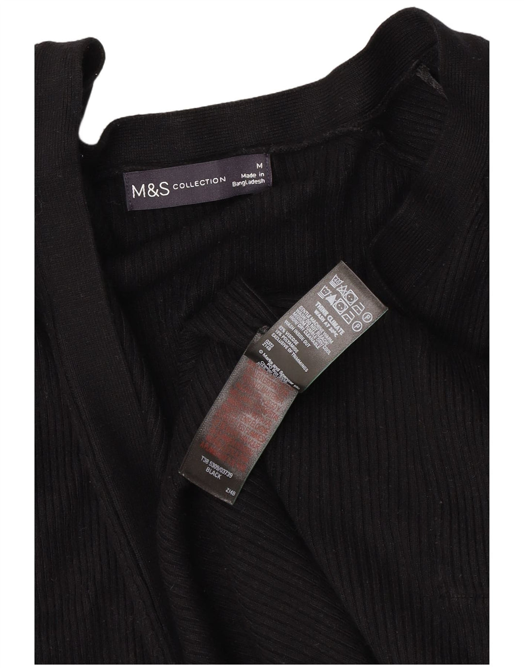Marks & Spencer ženski preveliki otvoreni kardigan pulover UK 14 Srednje crna