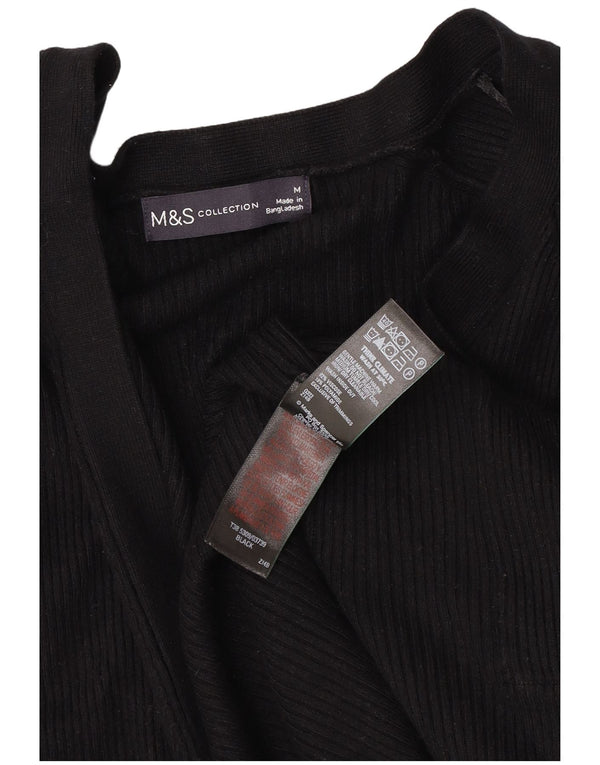 Marks & Spencer ženski preveliki otvoreni kardigan pulover UK 14 Srednje crna