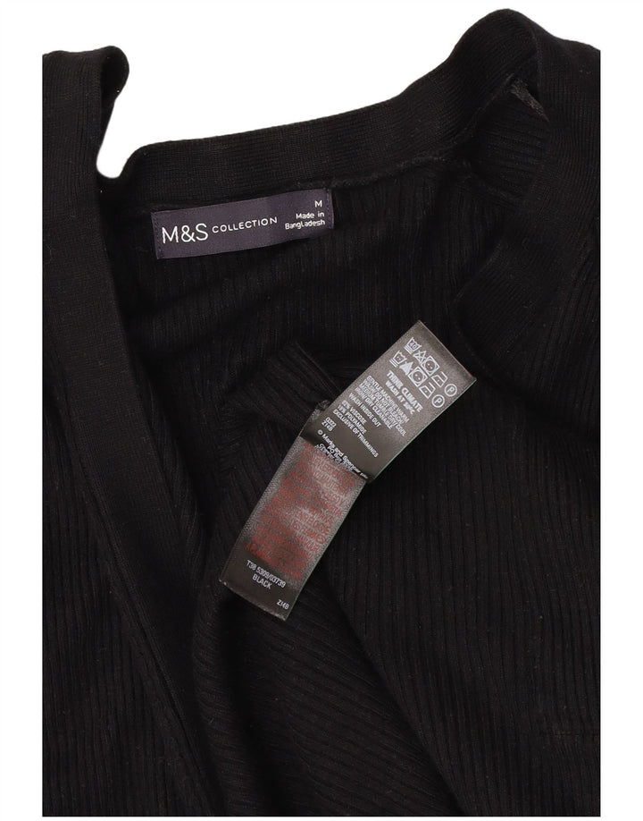 Marks & Spencer ženski preveliki otvoreni kardigan pulover UK 14 Srednje crna