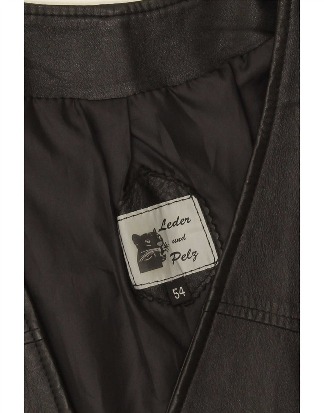 Vintage ženski kožni prsluk IT 54 3XL crni
