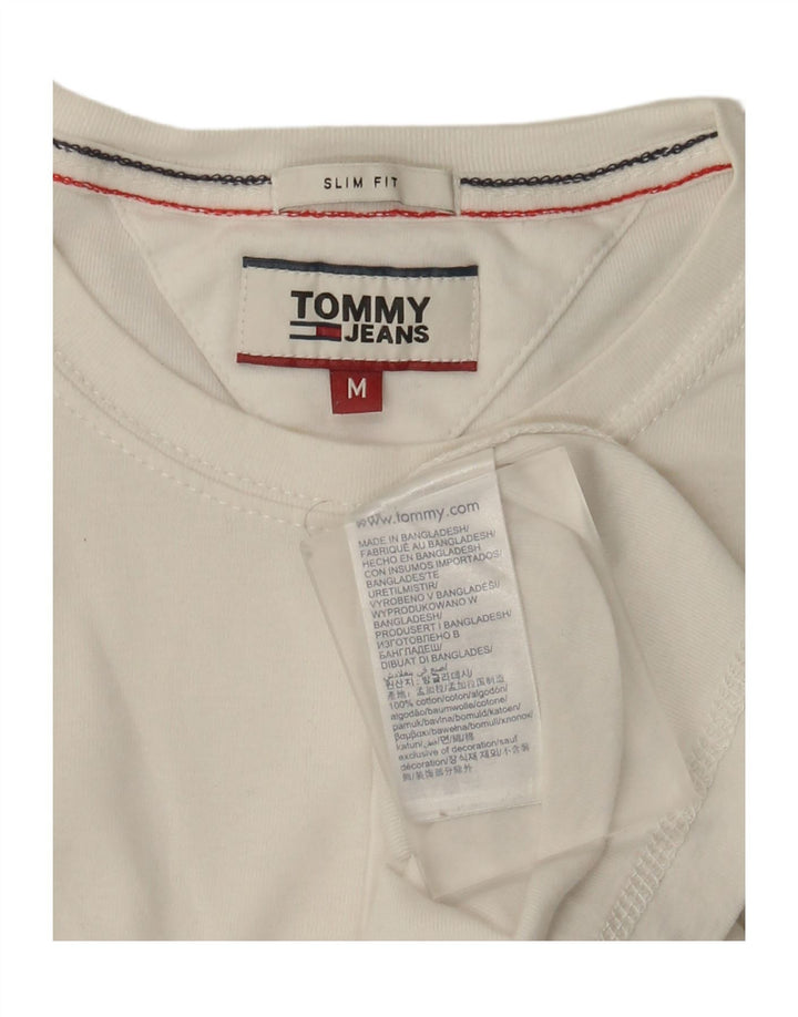 Tommy Hilfiger muška majica uskog kroja dugih rukava srednje bijele boje
