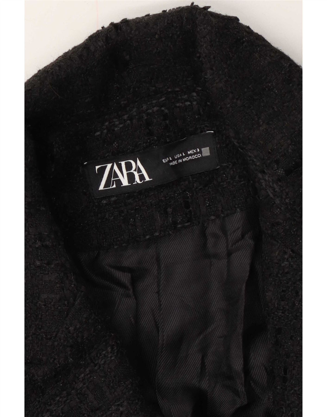 Zara ženski kaput UK 16 Large Black Flected
