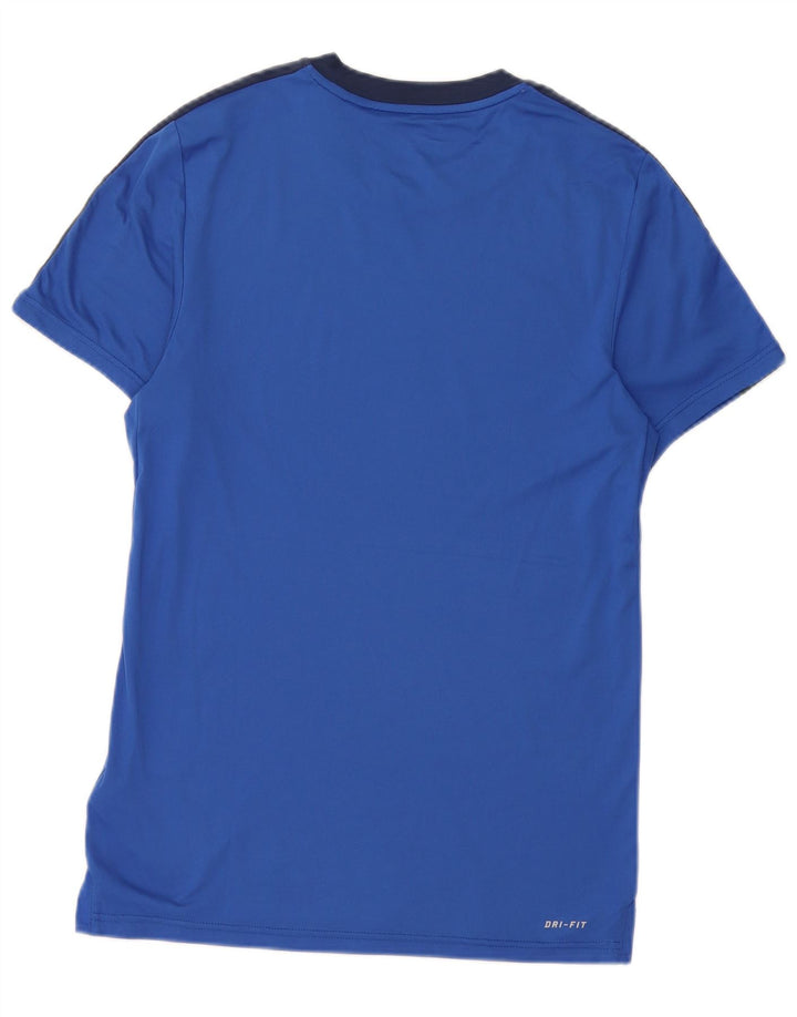 Nike Dri Fit majica kratkih rukava XS Blue Colourblock poliester