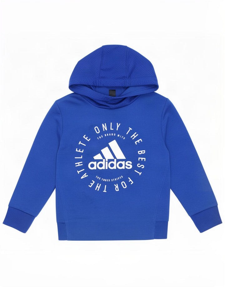 Adidas majica s kapuljačom za dječake 5-6 godina, plavi poliester
