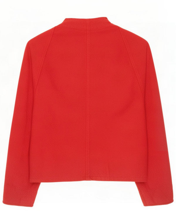 Vintage Womens Double Breasted Blazer Jacket UK 14 Medium Red Cotton