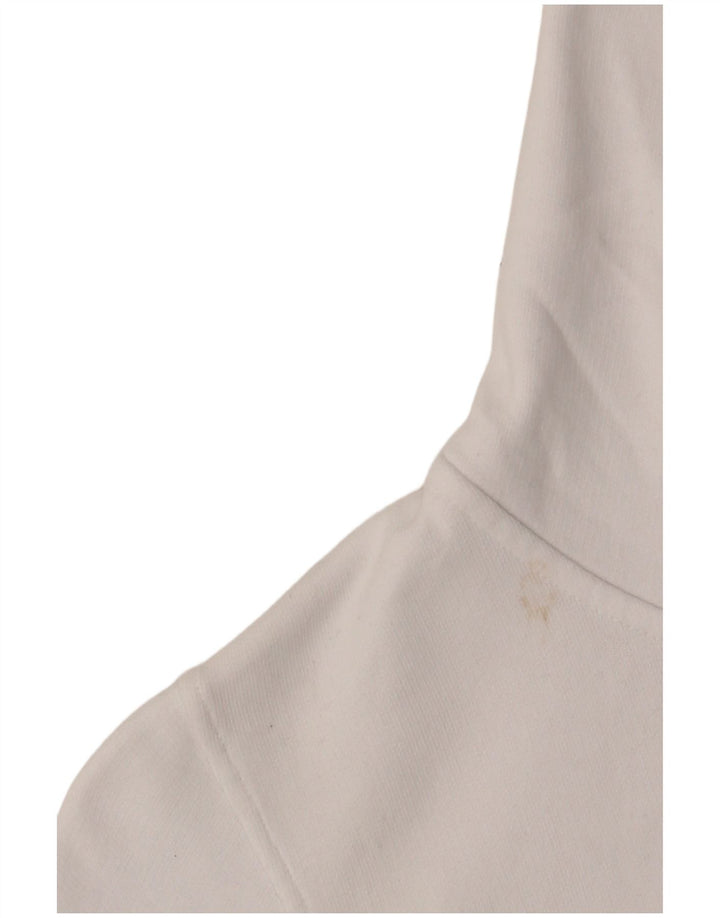 CALVIN KLEIN JEANS Ženski pulover s kapuljačom s patentnim zatvaračem UK 10 Mala bijela