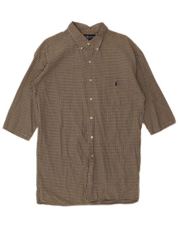Ralph Lauren muška MCMEEL košulja 1/2 rukava XL Green Gingham pamuk