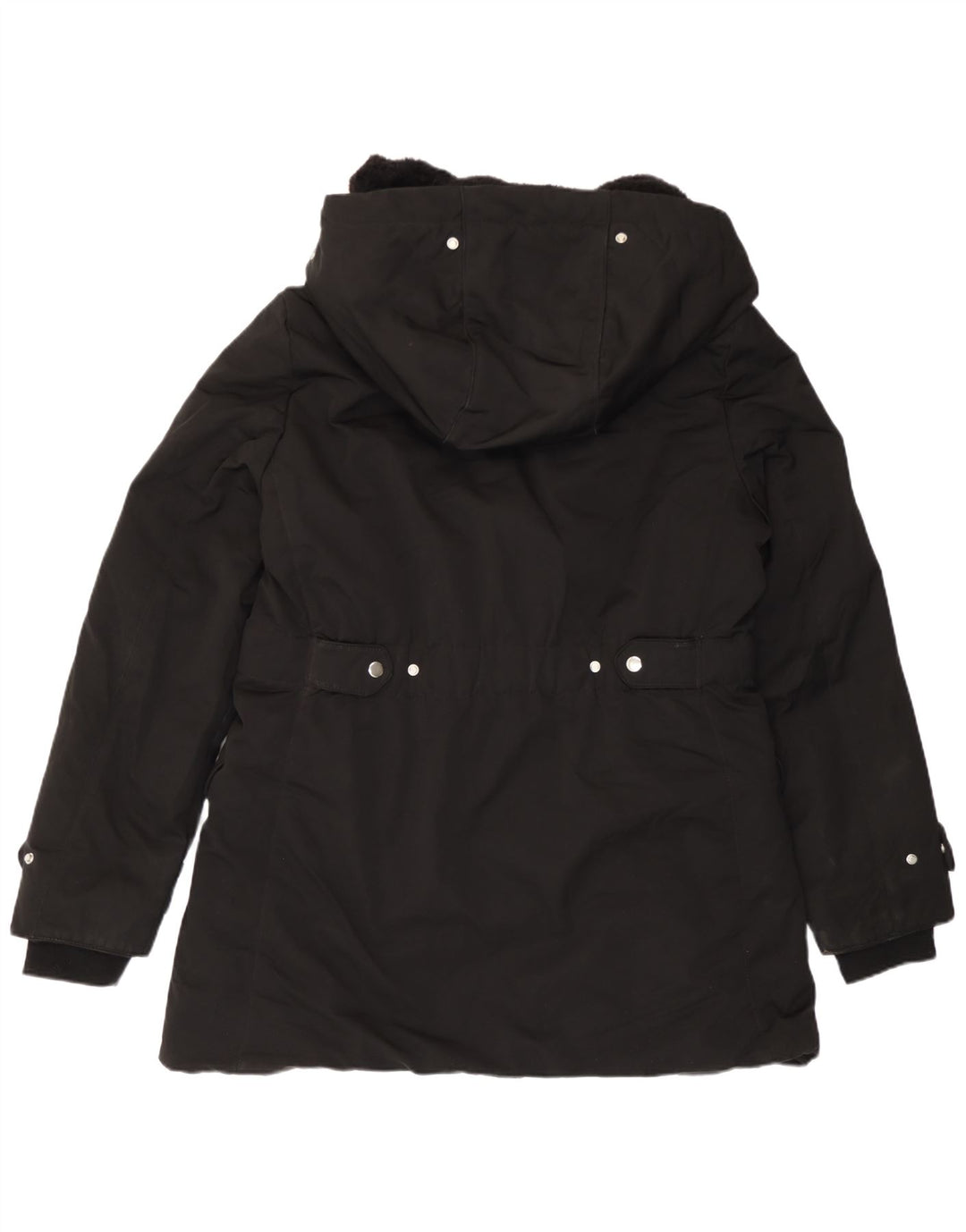 Zara ženska parka jakna s kapuljačom UK 18 XL crni poliester