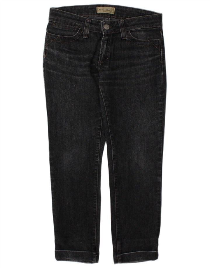 MASSIMO DUTTI Womens Cropped Jeans W29 L25 Black Cotton