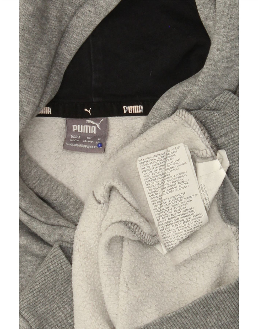 PUMA majica s kapuljačom za dječake, 13-14 godina, sivi pamuk