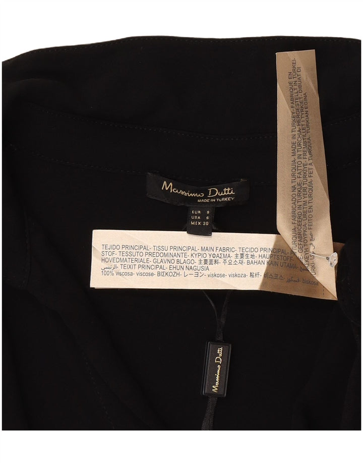 Massimo Dutti Ženska majica dugih rukava UK 10 Mala crna viskoza