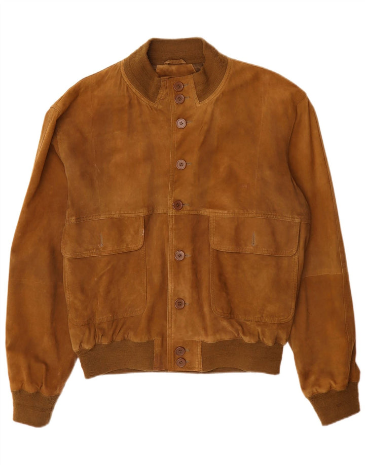 Vintage muška bomber jakna od brušene kože IT 52 XL smeđa koža