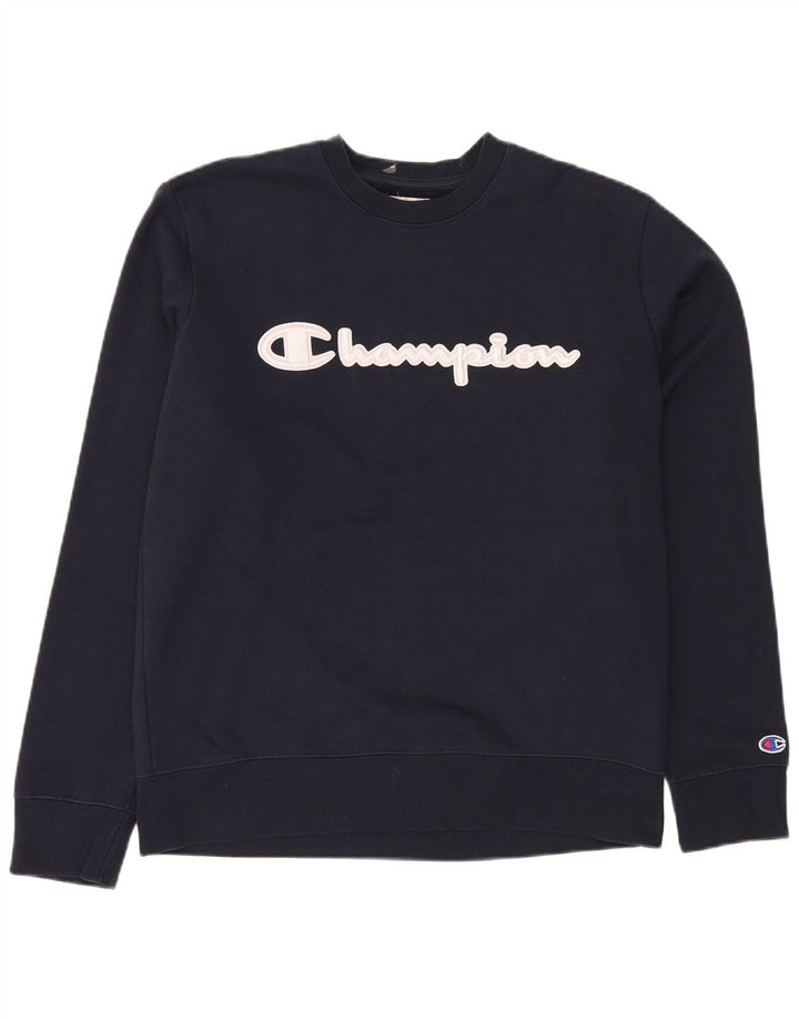 Champion muška trenirka Elite Graphic Sweatshirt srednji crni pamuk