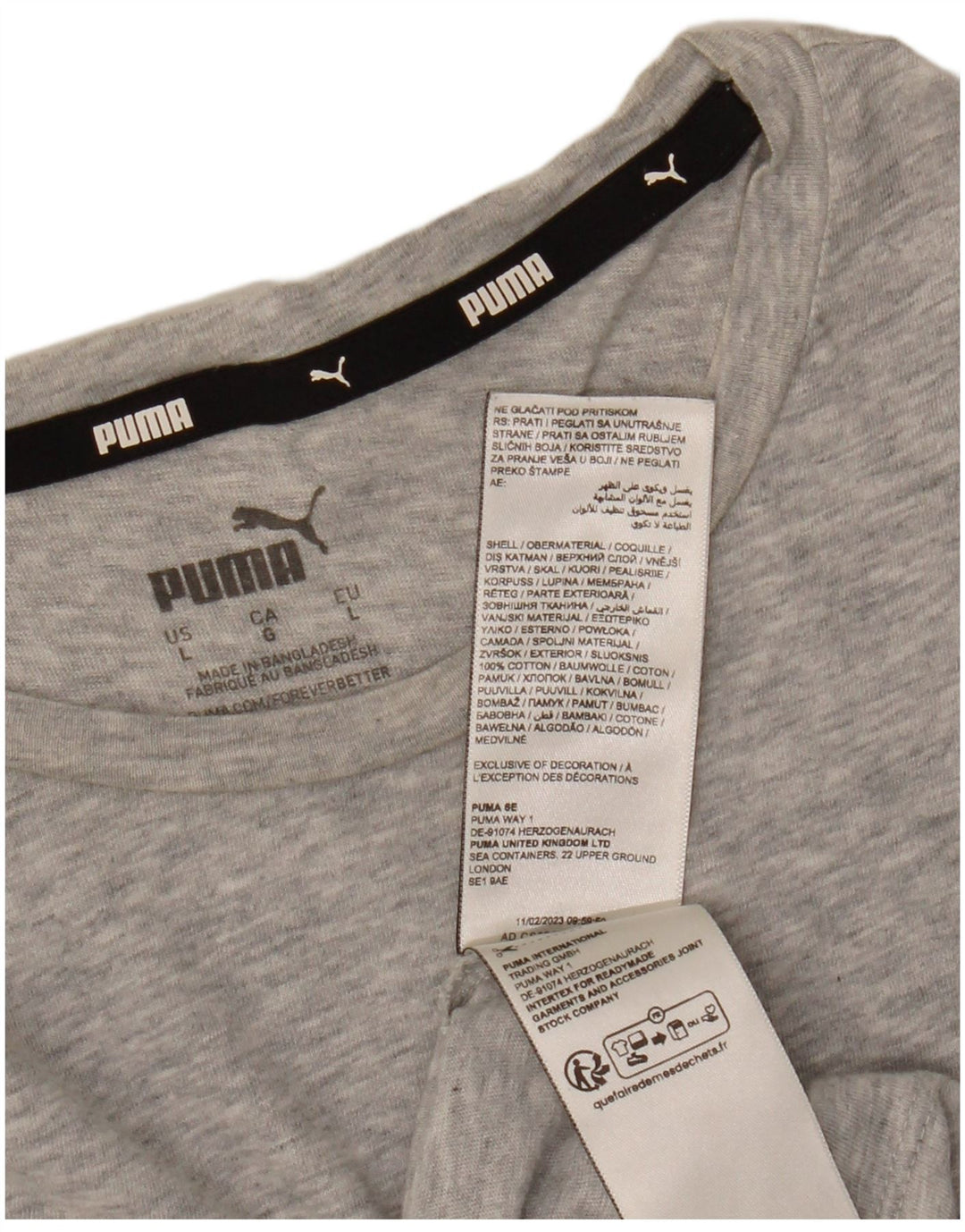 PUMA Ženska majica kratkih rukava s grafičkim motivima UK 16 Large Grey Cotton