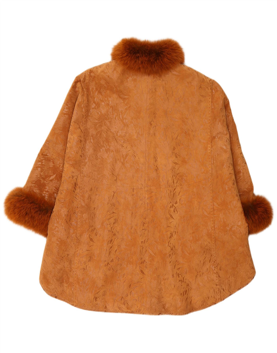 Vintage ženski kaput od antilop kože jedne veličine 3/4 rukava, smeđa koža