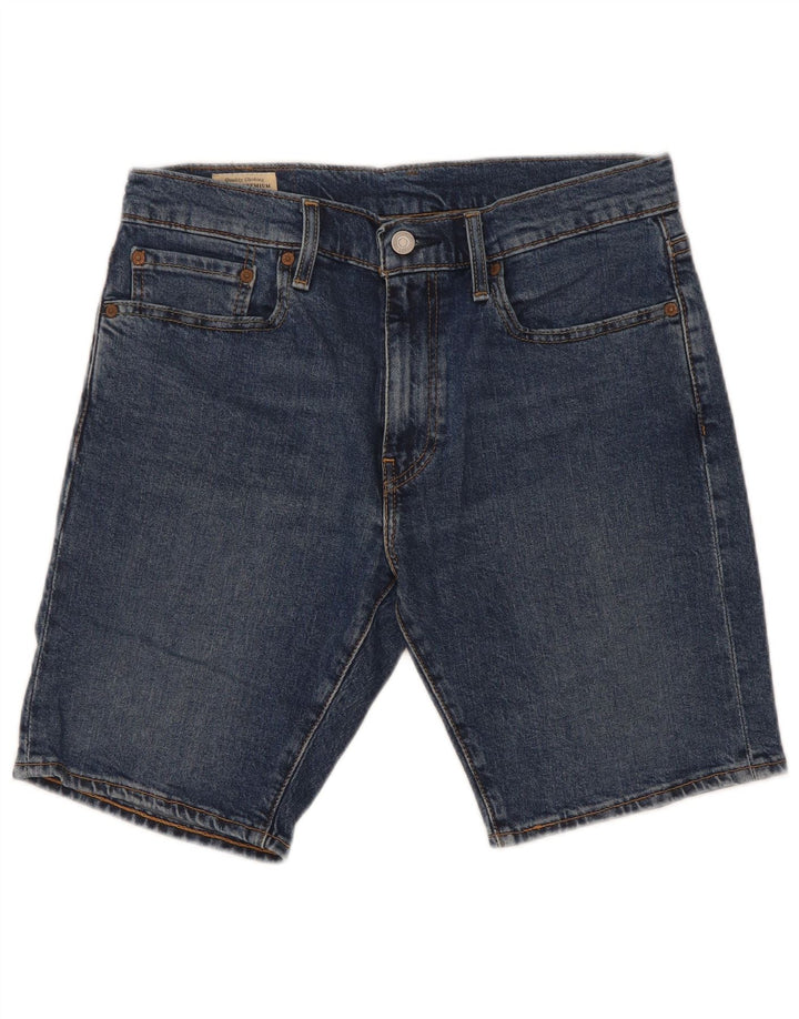 Levi's muške kratke traper hlače 412 W31 srednje plavi pamuk