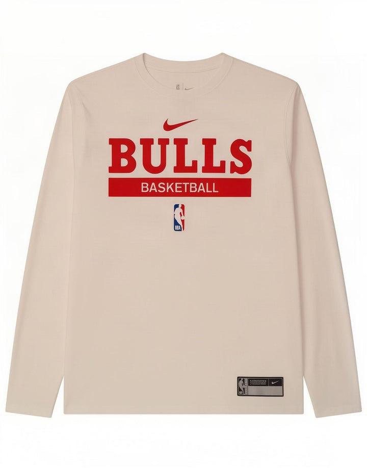 Nike muška majica s grafikom dugih rukava Chicago Bulls, veliki bijeli poliester