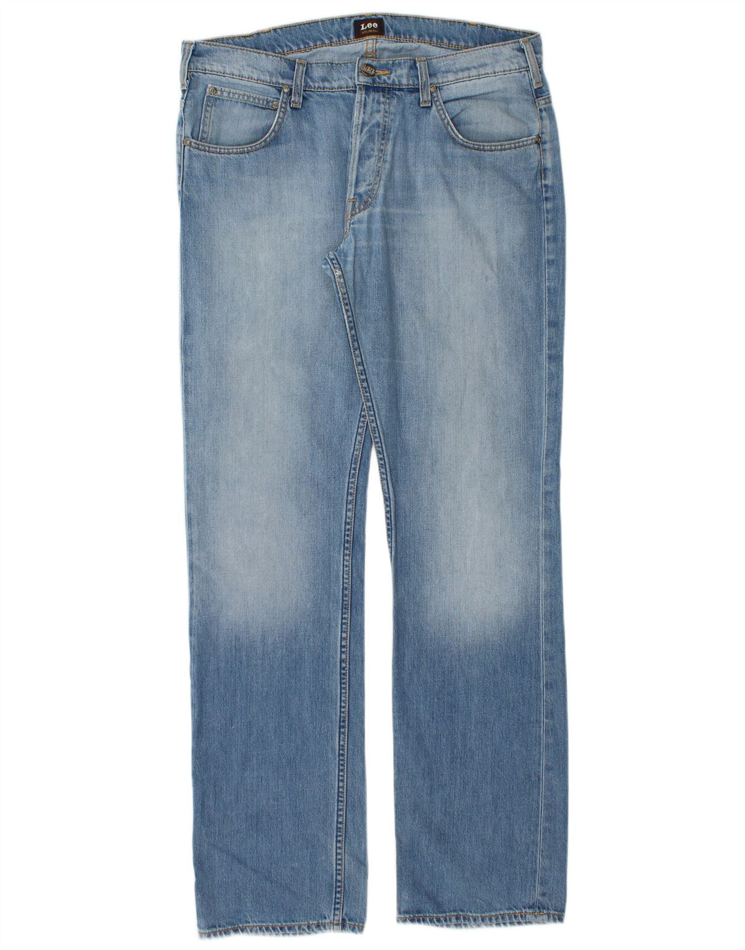 Lee Mens Knox Straight Jeans W34 L34 Plavi pamuk