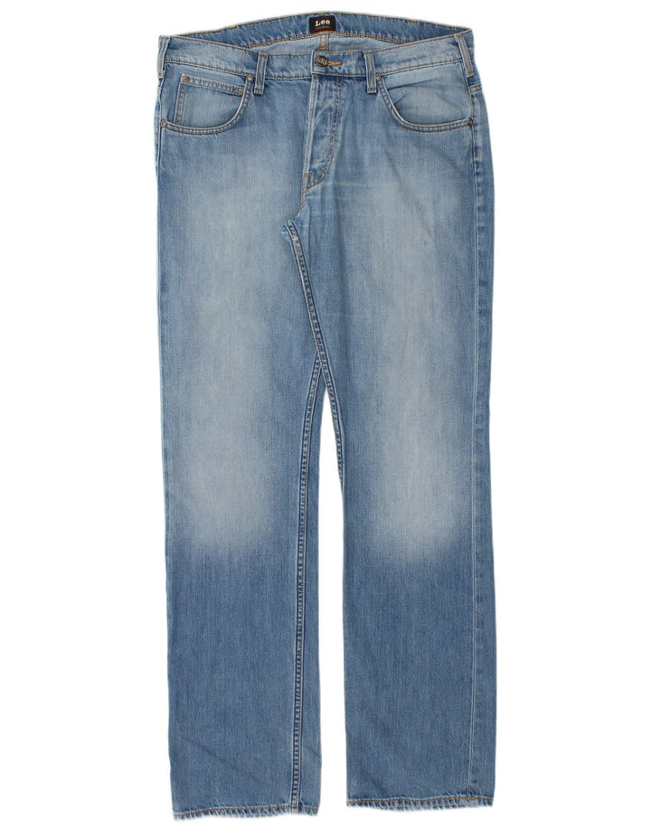 Lee Mens Knox Straight Jeans W34 L34 Plavi pamuk