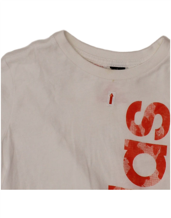 Majica kratkih rukava ADIDAS za dječake s grafičkim motivima, 5-6 godina, bijela