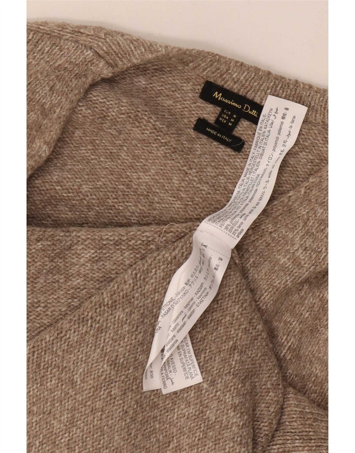 Massimo Dutti muški džemper s V-izrezom Srednje bež poliamid