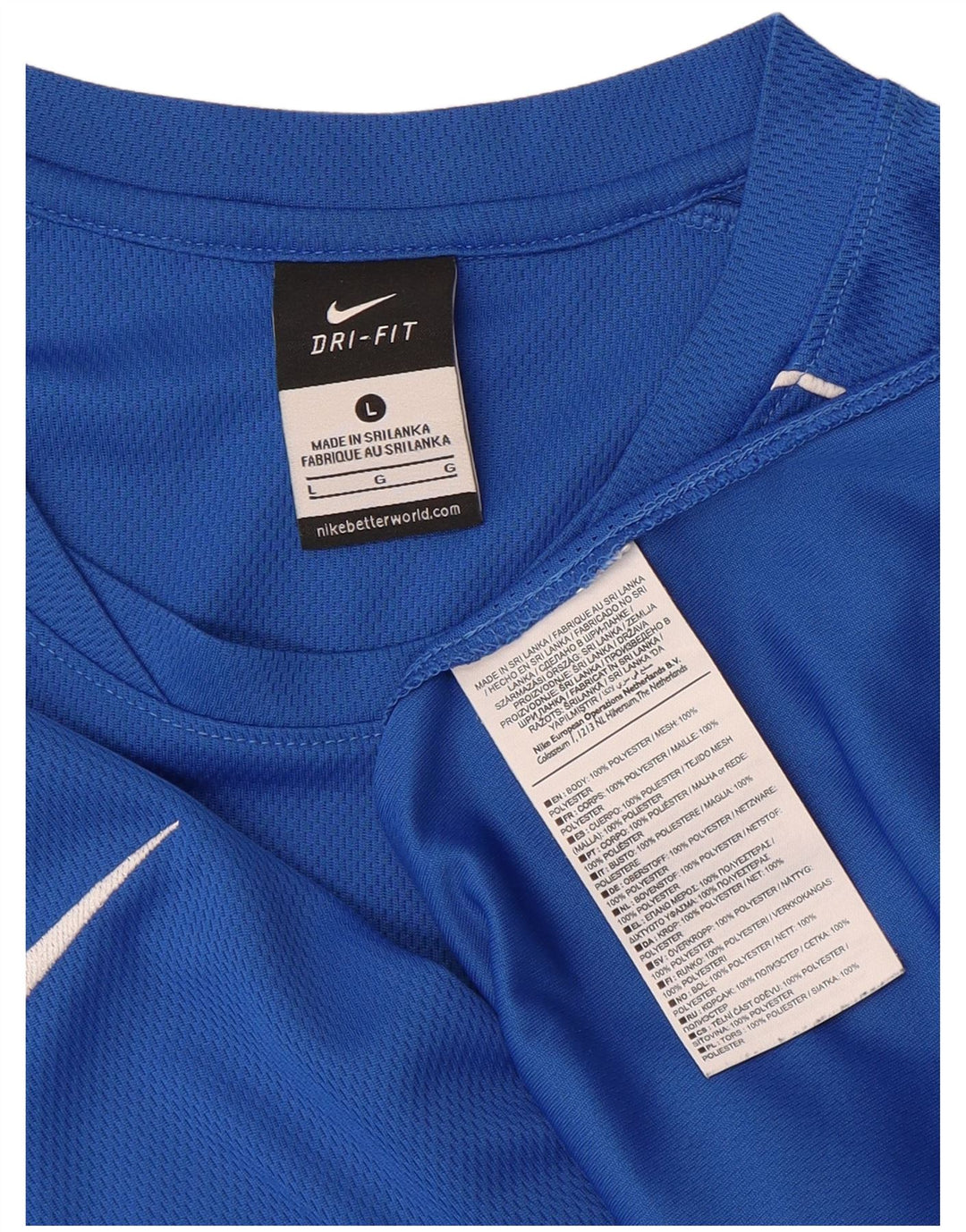 Nike Dri Fit majica kratkih rukava, veliki plavi poliester