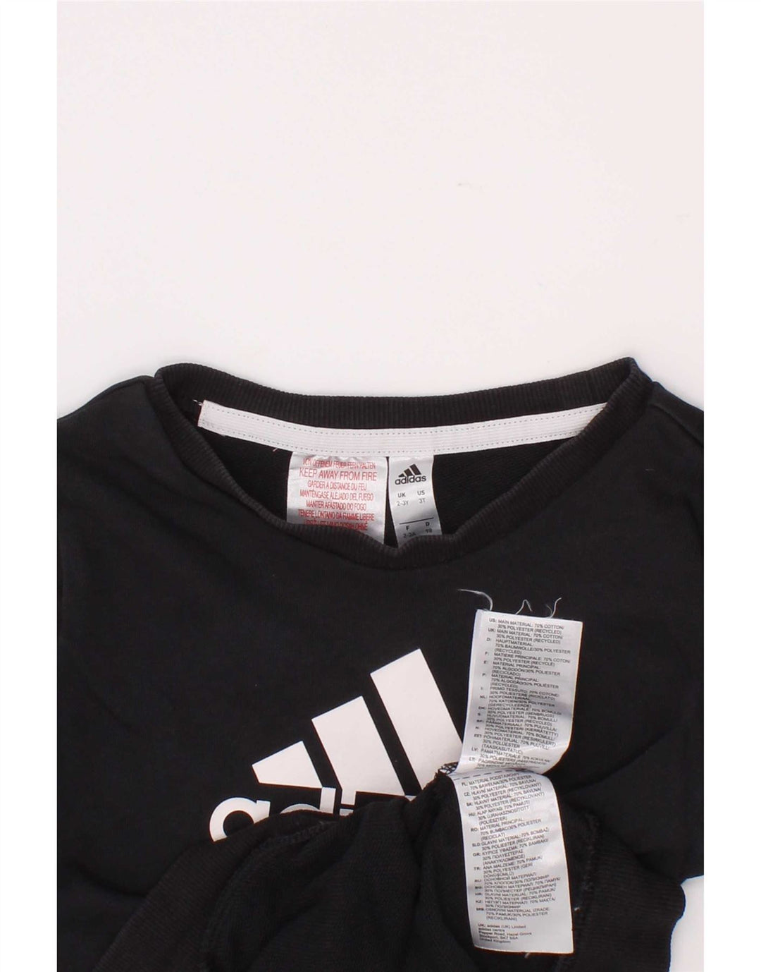 Adidas Boys Graphic Sweatshirt Džemper 2-3 Years Black