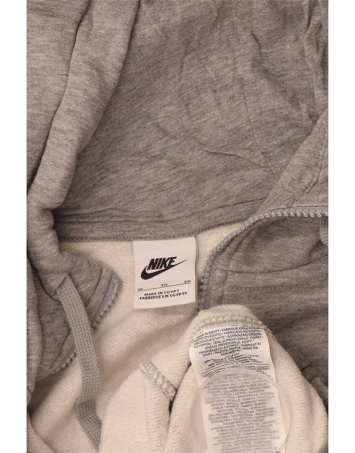 NIKE muški pulover s kapuljačom s patentnim zatvaračem XL, sivi pamuk