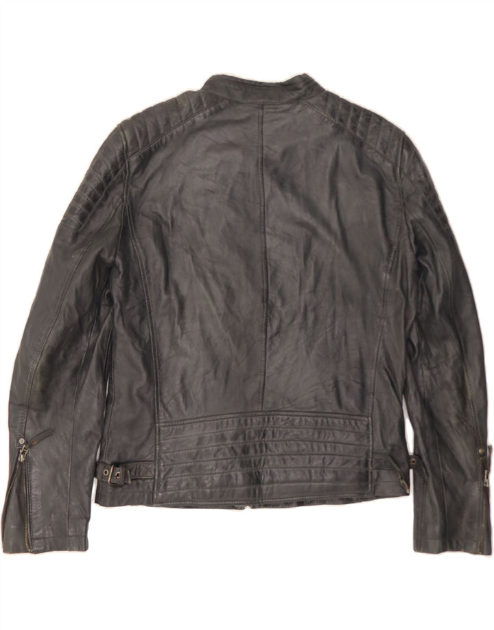 GIPSY Womens Leather Jacket UK 18 XL Black Leather Biker Vintage Gipsy and Second-Hand Gipsy from Messina Hembry 