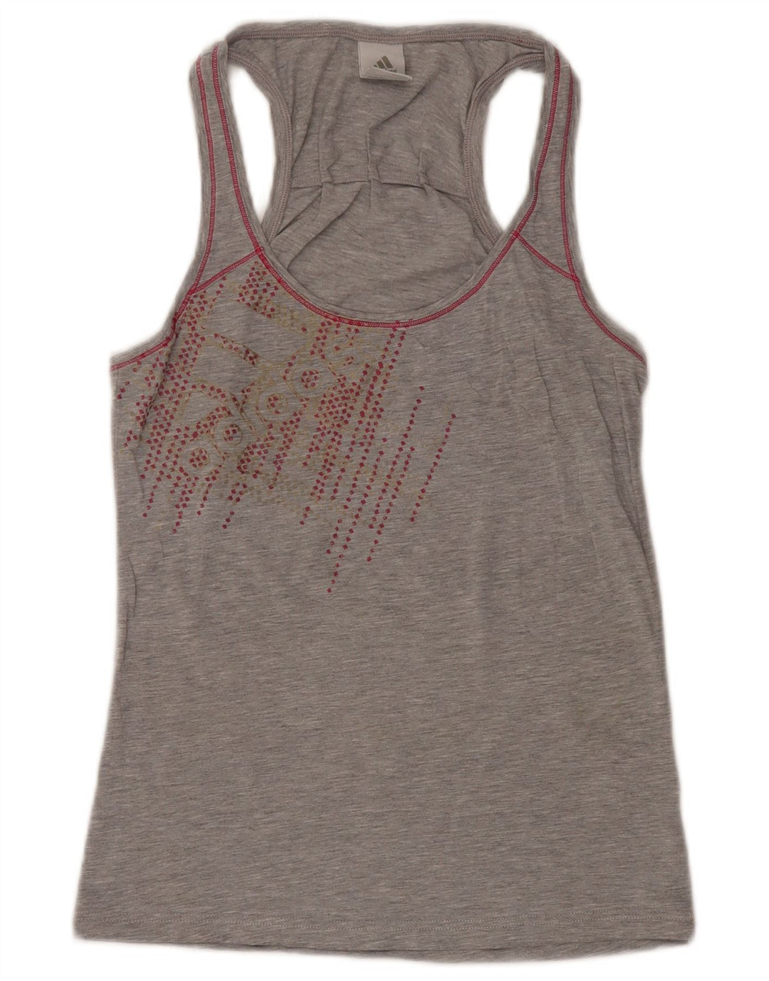 Adidasov ženski grafički prsluk UK 12 Medium Grey Flected