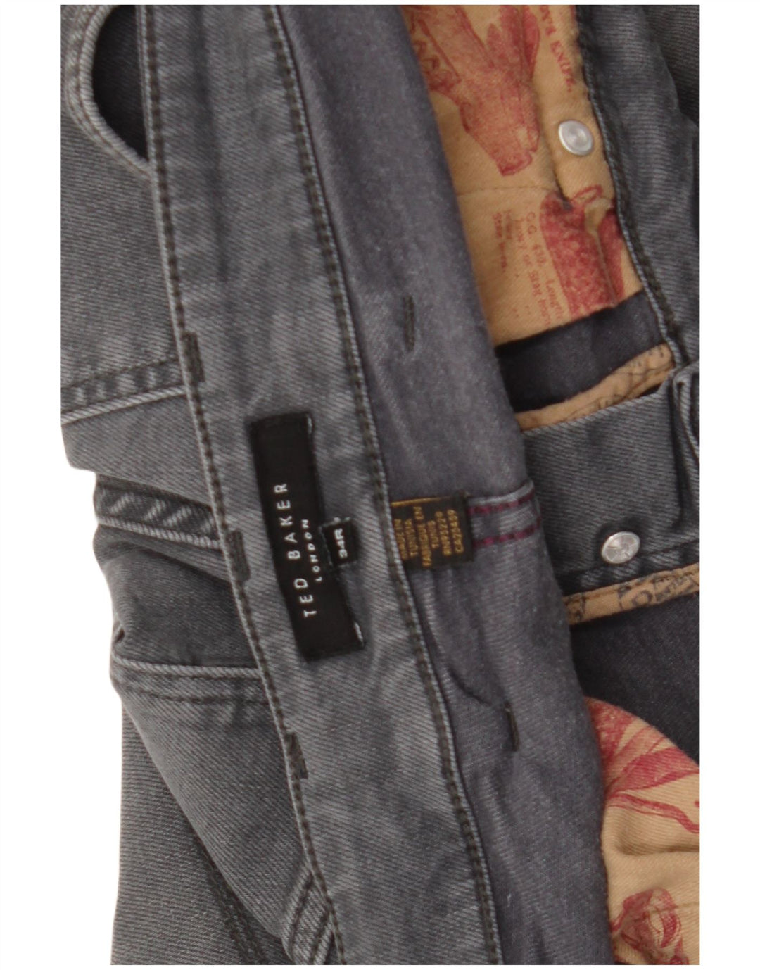 Muške uske traperice Ted Baker W34 L31 sive