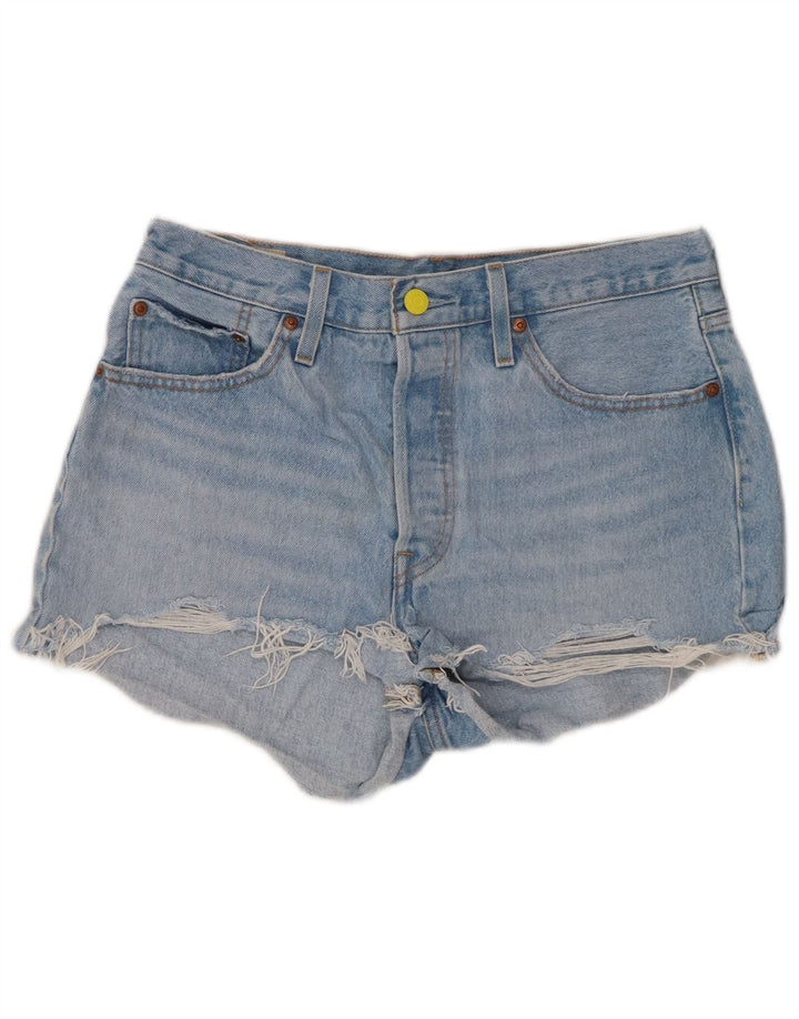 LEVI'S Ženske kratke traper hlače 501 W29 Srednje plavi pamuk