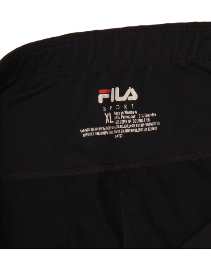 Fila ženske kapri tajice UK 18 XL crni poliester u boji