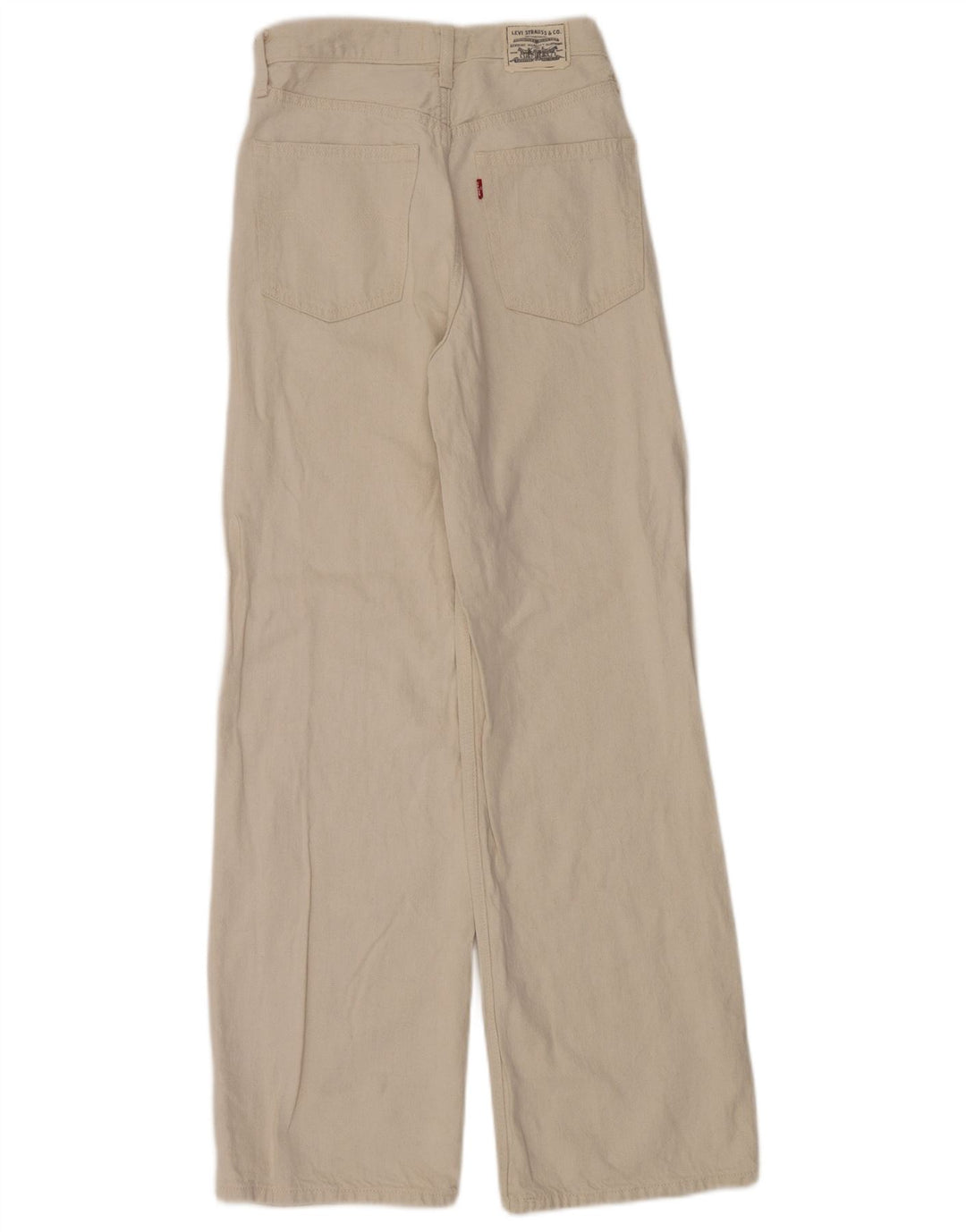 Levi's ženske široke traperice visokog struka W27 L31 bež pamuk