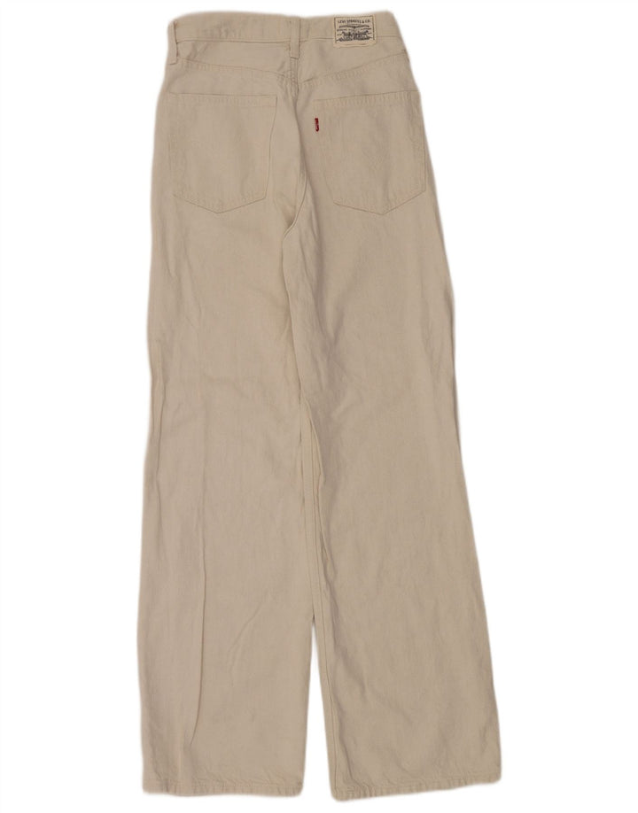 Levi's ženske široke traperice visokog struka W27 L31 bež pamuk