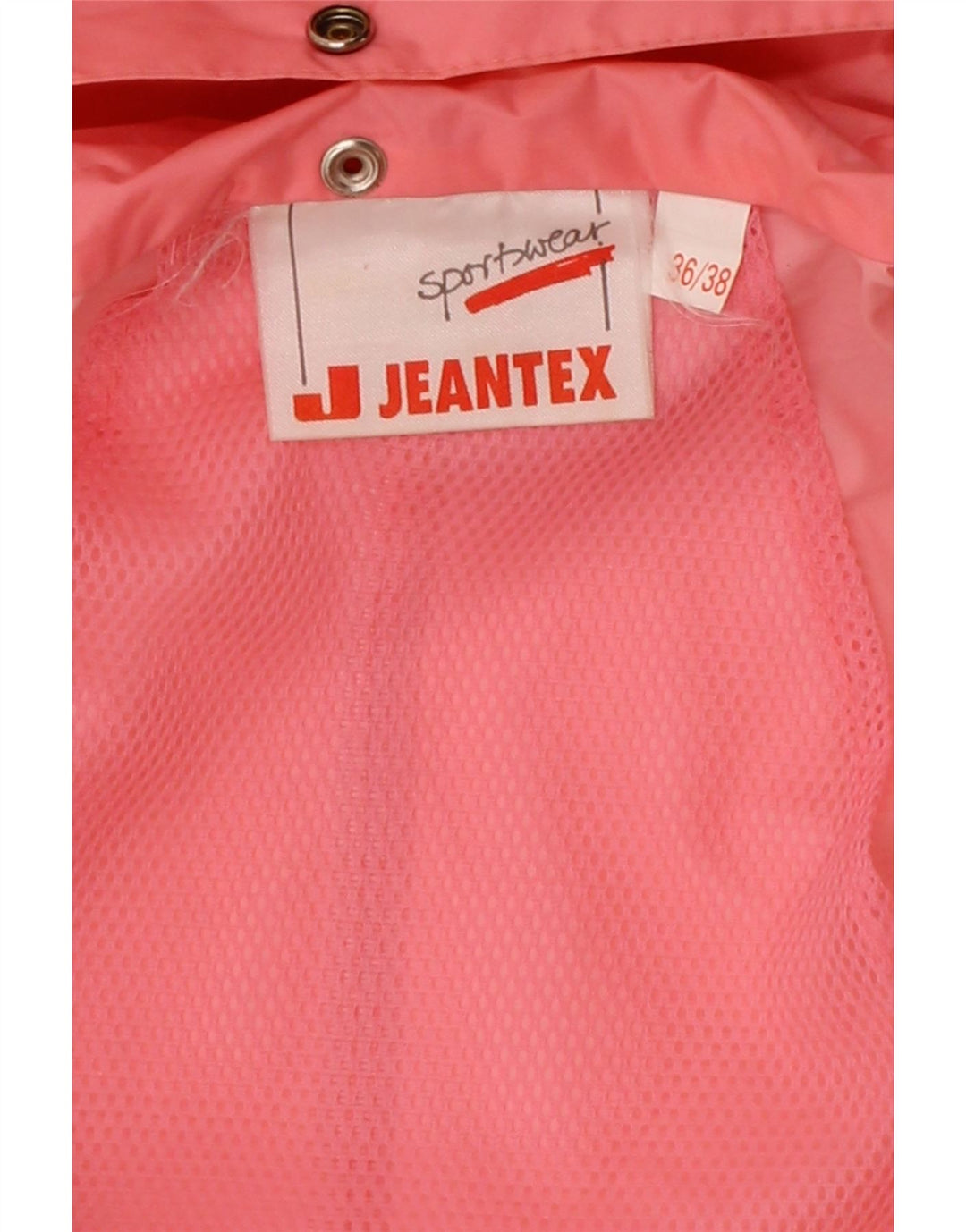 JEANTEX Mens Hooded Rain Jacket UK 36/38 Small Pink Vintage Jeantex and Second-Hand Jeantex from Messina Hembry 