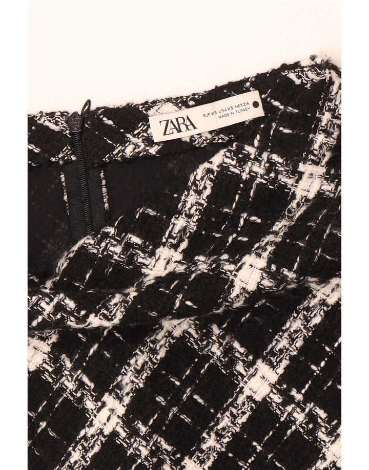 Zara ženska mini suknja XS W24 crna karirana